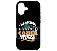 Carcasa para iPhone 17 Making The World Cozier One Stitch AT ATIME.