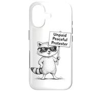 Carcasa para iPhone 17 Manifestante pacífico no remunerado Humor Mapache Divertido