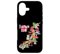 Carcasa para iPhone 17 Mapa de Viaje de la Bandera de Japón Orgullo japonés Okinawa Tokio Love