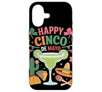 Carcasa para iPhone 17 Margarita Cactus Taco Fiesta Happy Cinco De Mayo Celebración