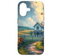 Carcasa para iPhone 17 Mariposa y Cottage Escena