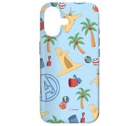 Carcasa para iPhone 17 Marvel Super Heroes Avengers Summer Vacation Beach Pattern