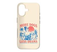 Carcasa para iPhone 17 Más Perros, Menos Drama, Divertido diseño para Amantes de los Perros