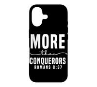 Carcasa para iPhone 17 Más Que Vencedores Romanos 8:37 Diseño Motivacional