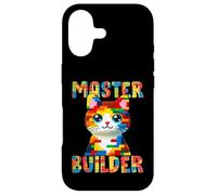 Carcasa para iPhone 17 Master Builder Block Building Toy Kids Girls Cat Lover
