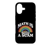 Carcasa para iPhone 17 Math Is A Scam Retro Rainbow Exploding Calculator Sarcasm