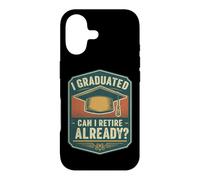 Carcasa para iPhone 17 Me gradué ¿Ya Puedo jubilarme? Divertida Cita de destrucción Diversión