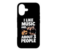 Carcasa para iPhone 17 Me Gusta la música y sobre 3 Personas Letras de Canciones Fan
