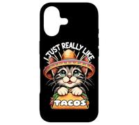 Carcasa para iPhone 17 Me Gusta Mucho Tacos Sombrero Cat Tacos Entusiasta
