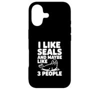 Carcasa para iPhone 17 Me Gustan Las focas y Tal Vez como 3 Personas Humor Divertido