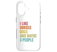 Carcasa para iPhone 17 Me Gustan los Caballos Perros y Tal Vez 3 Personas Amantes de los Caballos ecuestres