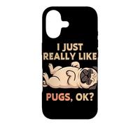 Carcasa para iPhone 17 Me Gustan Mucho los Pugs, Ok, Amante de los Animales, Lindo Perro