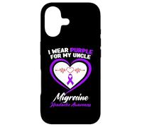 Carcasa para iPhone 17 Me Pongo púrpura para la Conciencia del Dolor de Cabeza por migraña de mi tío