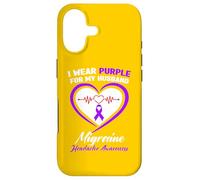 Carcasa para iPhone 17 Me Pongo púrpura para mi Esposo Concientización sobre el Dolor de Cabeza por migraña