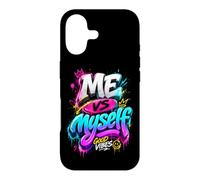 Carcasa para iPhone 17 Me Vs Myself Graffiti Style Urban Streetwear Apparel Design