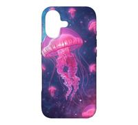 Carcasa para iPhone 17 Medusa Galaxia Luminosa, Arte Cósmico Océano, Náutica