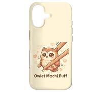 Carcasa para iPhone 17 Meme de búho Kawaii con diseño de búho Owlet Mochi Puff