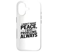 Carcasa para iPhone 17 Meme Gracioso Diciendo, No Quiero Paz, Sarcástico
