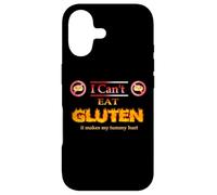 Carcasa para iPhone 17 Meme Gracioso, No Puedo Comer Gluten Hace Que me Duele la Barriga