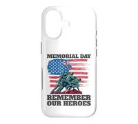 Carcasa para iPhone 17 Memorial Day Remember Our Heroes Bandera de Estados Unidos