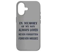 Carcasa para iPhone 17 Memory of My Son Always Loved Never Forgotten Son Memorial