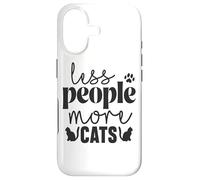 Carcasa para iPhone 17 Menos Gente más Gatos Cita Divertida Amante de los Gatos