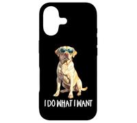 Carcasa para iPhone 17 Mens Womens Funny Do What I Want Yellow Lab Dog Lover