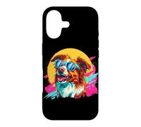 Carcasa para iPhone 17 Mens Womens Funny Retro Vintage 80s 90s Red Aussie Dog Lover