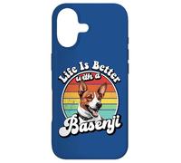 Carcasa para iPhone 17 Mens Womens Funny Retro Vintage Life Is Better Basenji Lover