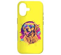 Carcasa para iPhone 17 Mens Womens Funny Vintage 80s Golden Retriever Dog Lover