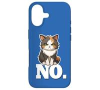Carcasa para iPhone 17 Mens Womens Kids Girls Kawaii Grumpy NO Calico Cat Lover