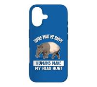 Carcasa para iPhone 17 Mens Womens Kids Humans Hurt Head Tapirs Make Me Happy