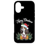 Carcasa para iPhone 17 Mens Womens Kids Merry Christmas Santa Cavalier Dog Mom