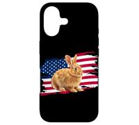Carcasa para iPhone 17 Mens Womens Patriotic USA American Flag 4th July Bunny Lover