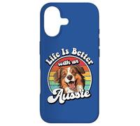 Carcasa para iPhone 17 Mens Womens Retro Vintage Life Is Better Red Aussie Lover