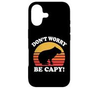 Carcasa para iPhone 17 Mens Womens Retro Vintage Sunset Don't Worry Be Capy Lover