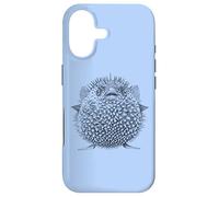 Carcasa para iPhone 17 Mens Womens Vintage Retro Illustration Puffer Fish Lover