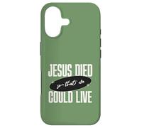 Carcasa para iPhone 17 Mensaje de Jesus Died So That We Could Live Christian Faith Message