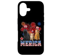Carcasa para iPhone 17 Merica Cats American Flag Firework Patriotic 4th of July Cat