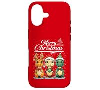 Carcasa para iPhone 17 Merry Christmas T-Rex Santa Dinosaur T-Rex Dino Xmas Tree