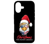 Carcasa para iPhone 17 Merry Christmas You Filthy Liberals: Eagle Trump Santa Funny