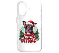 Carcasa para iPhone 17 Merry Pitmas Cute Pitbull Dog Christmas Holiday