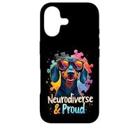 Carcasa para iPhone 17 Mes de concienciación sobre el Autismo Neurodiversidad Dachshund