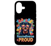 Carcasa para iPhone 17 Mes de concienciación sobre el Autismo Neurodiversidad Rottweiler