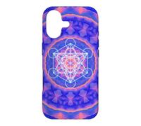 Carcasa para iPhone 17 Metatron's Cube Geometría Sagrada Azul Naranja Formas Mania