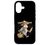 Carcasa para iPhone 17 Mexicano Opossum Poncho Cinco De Mayo Fiesta Sombrero Meme
