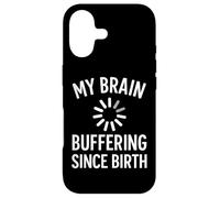 Carcasa para iPhone 17 Mi Cerebro amortiguando Desde el Nacimiento Citas Divertidas de Pensamiento excesivo