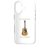 Carcasa para iPhone 17 Mi Terapeuta Tiene Cuerdas Guitarra acústica músico Cita