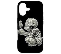 Carcasa para iPhone 17 Mictlantecuhtli Dios Azteca de la Muerte Blackwork Maya