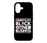 Carcasa para iPhone 17 Minding My Own Black Business Apoyando el Cáncer de Mama Rosa